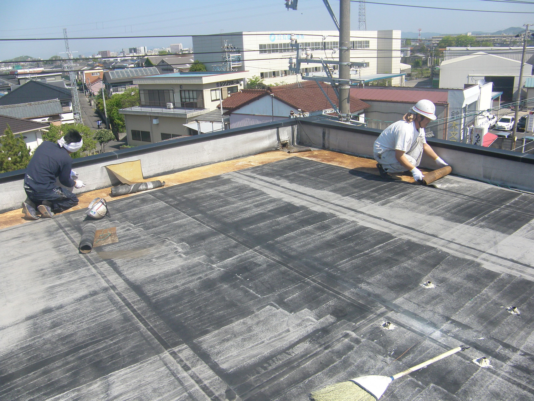 屋上防水改修工事：工程写真