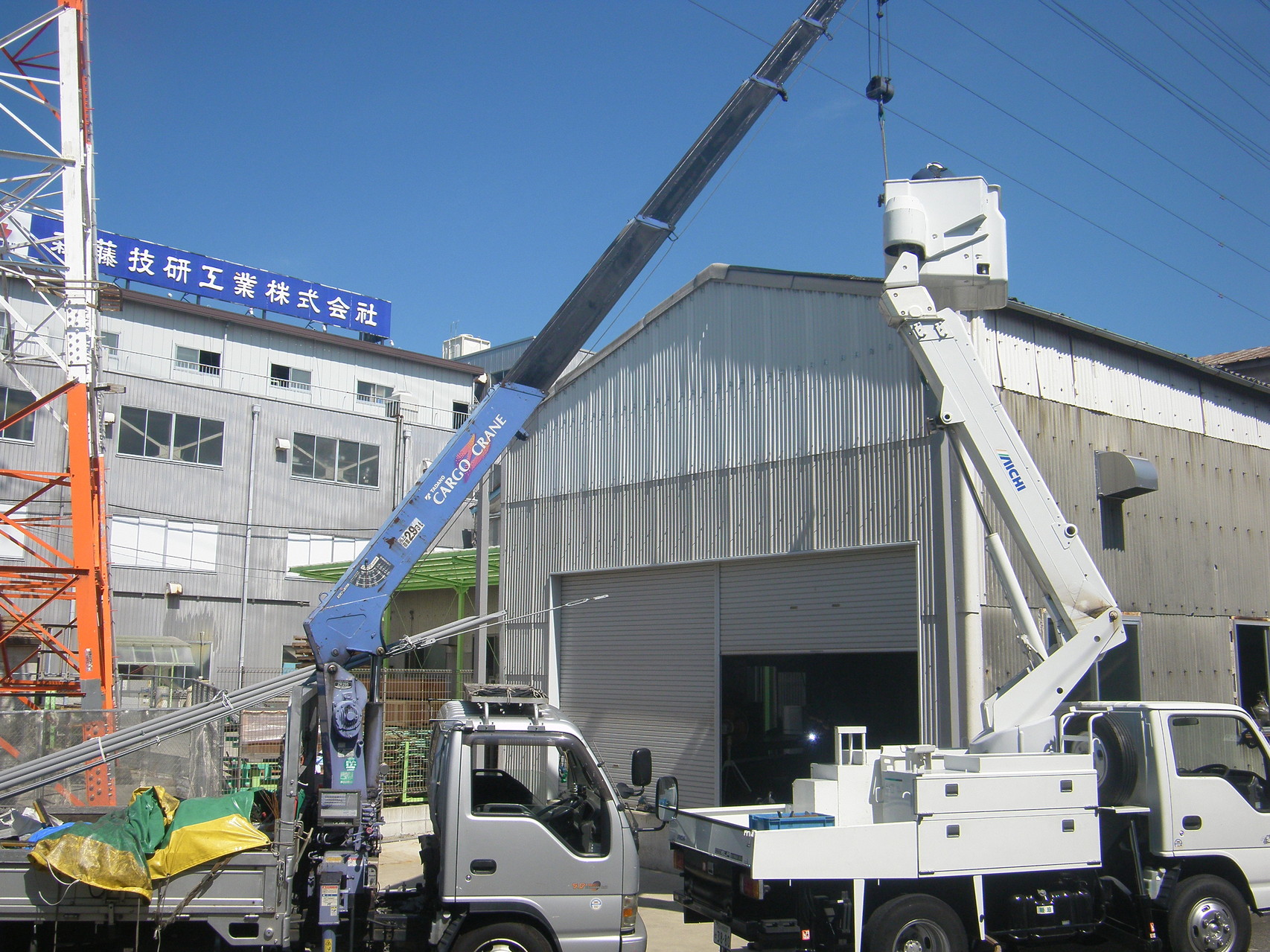 屋外荷捌き場新築工事：工程写真