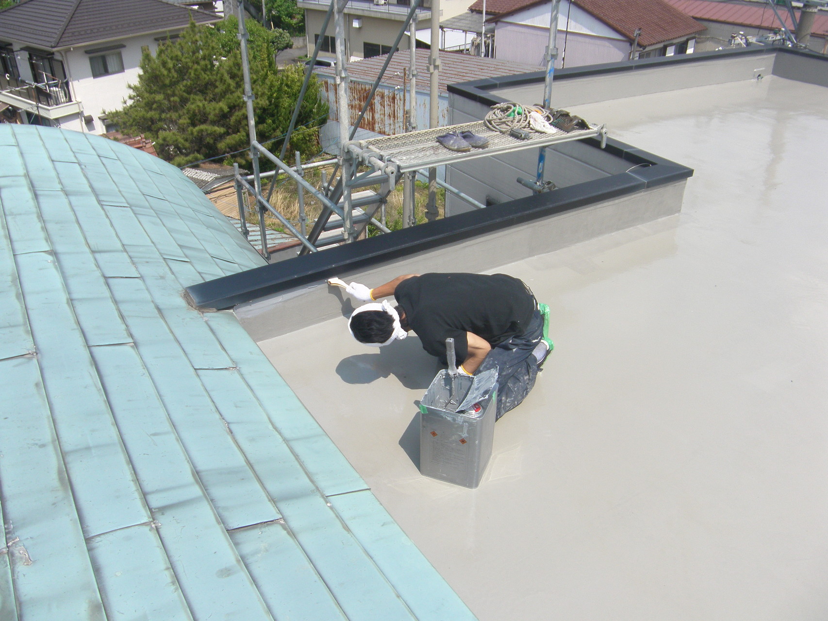 屋上防水改修工事：工程写真