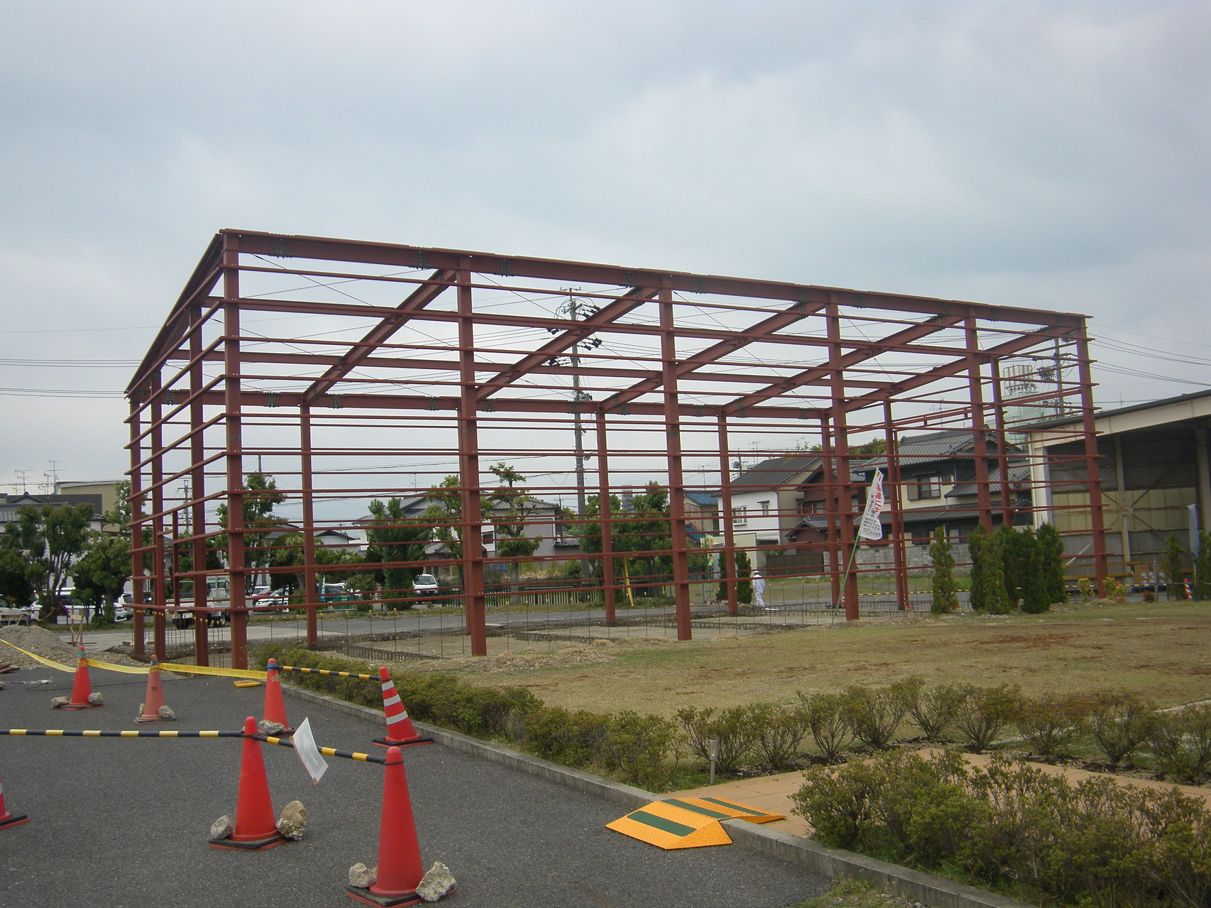 倉庫新築工事：工程写真