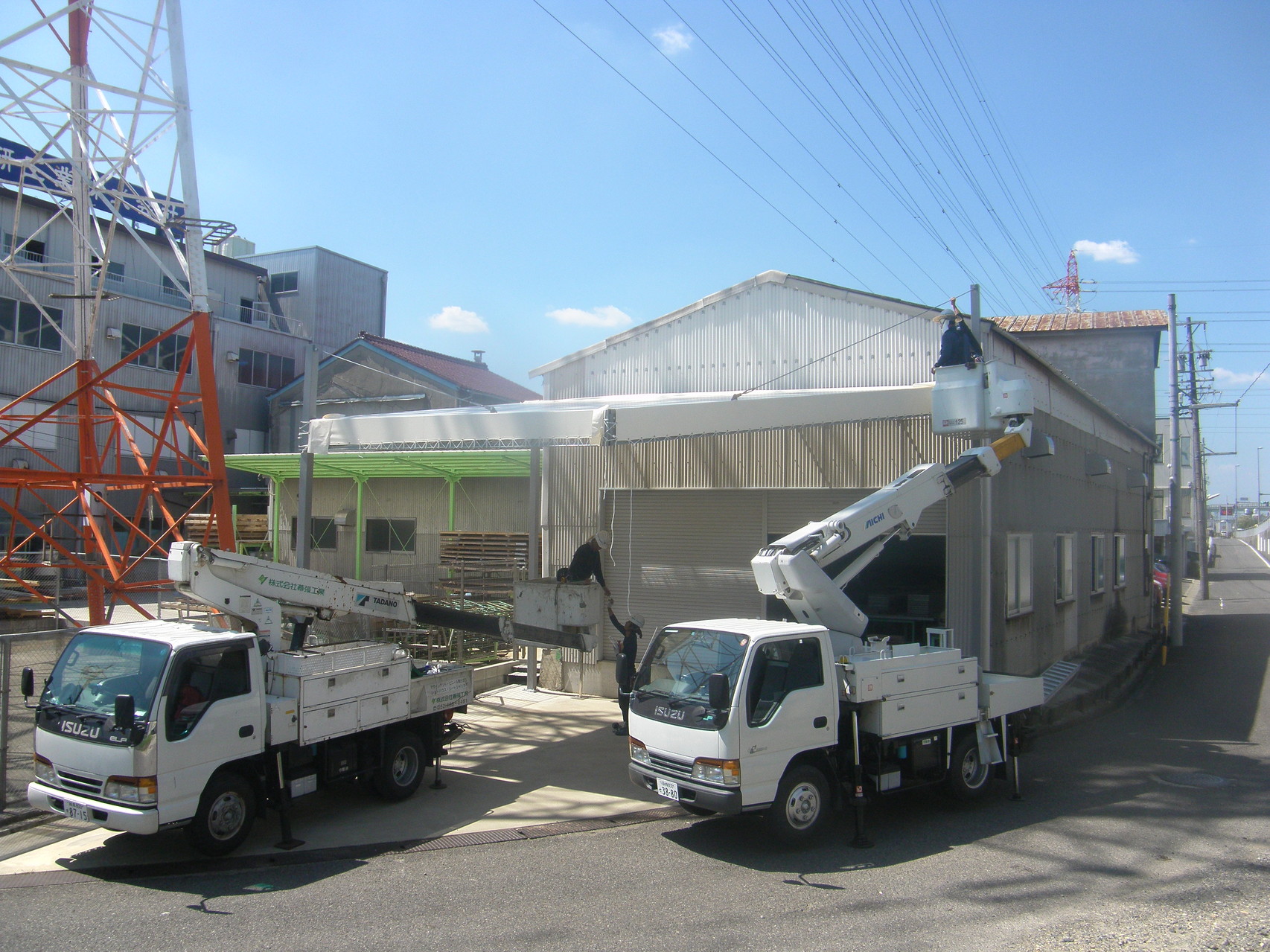 屋外荷捌き場新築工事：工程写真
