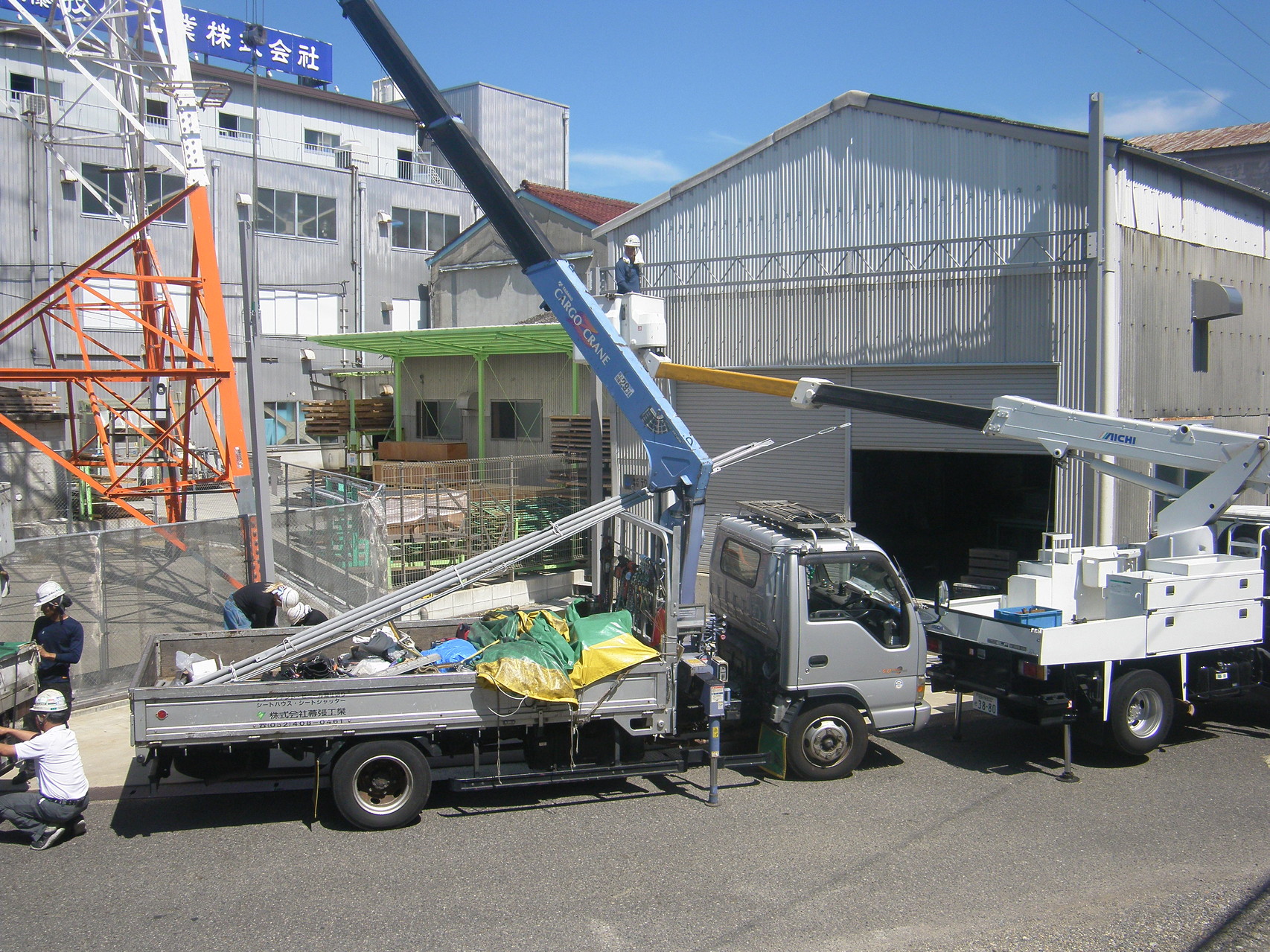 屋外荷捌き場新築工事：工程写真