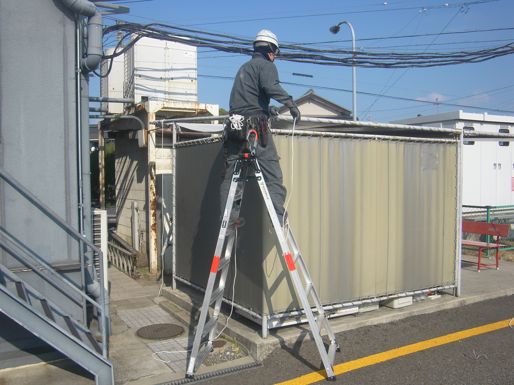 テント屋根改修工事：工程写真