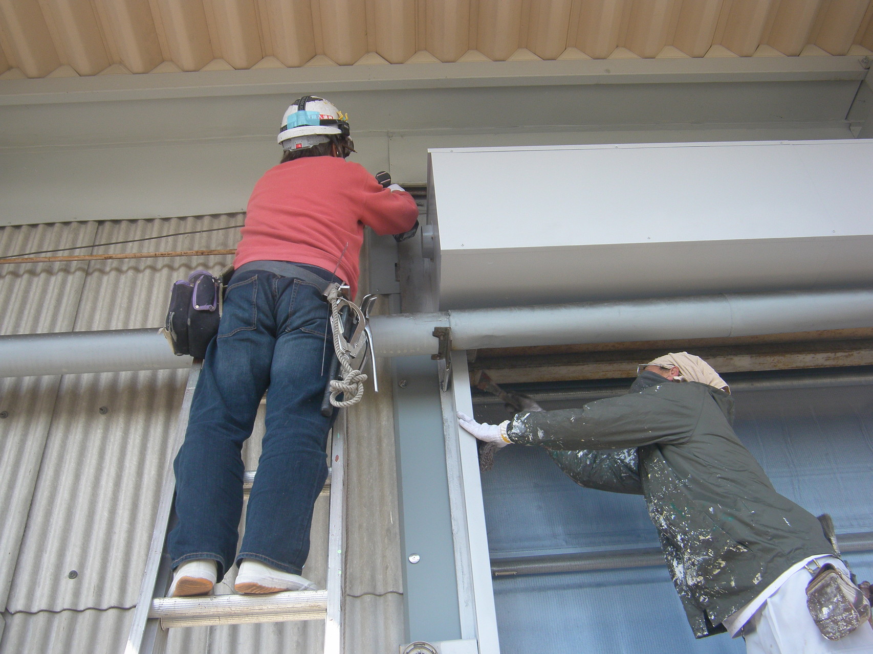 電動シャッター改修工事：工程写真