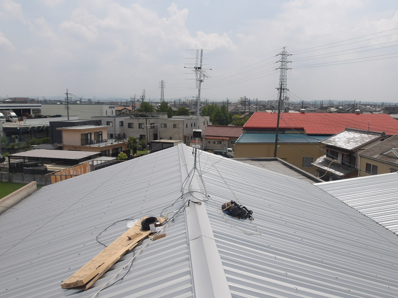 スレート屋根リフォーム：工事写真