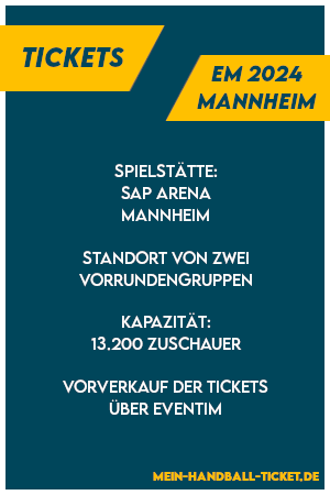 Handball EM 2024 Tickets für Mannheim