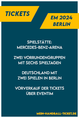 Tickets für die Handball EM 2024 in Berlin