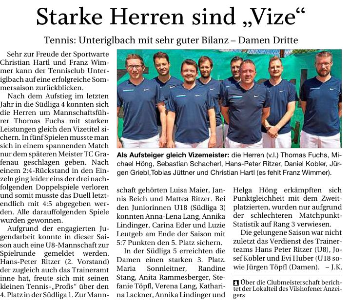 Zeitungsbericht August