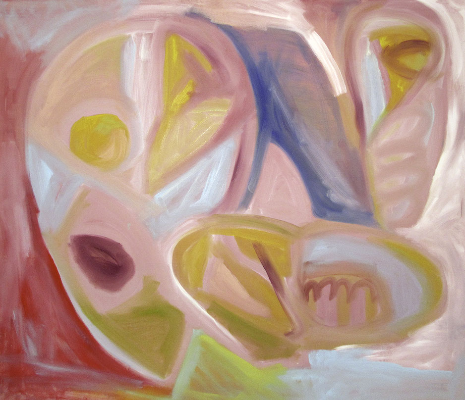 FKG rosa Maske | Acryl auf Leinwand | 160 x 145 cm | 2017