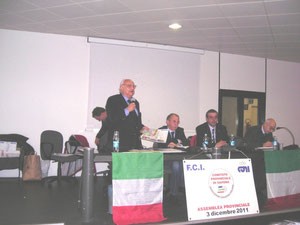 L'INTERVENTO DEL PRESIDENTE SPERANZA ALL'ASSEMBLEA FCI 2011 NELLA SALA MOSTRE DELLA PROVINCIA DI SAVONA