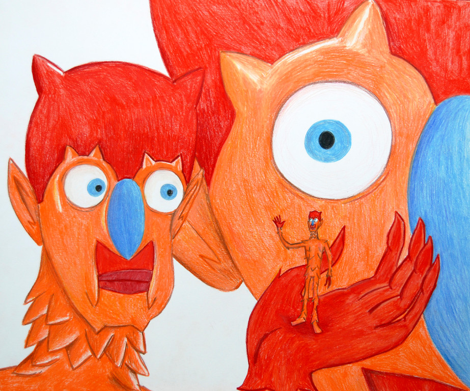 red headed clones-color pencils-2008