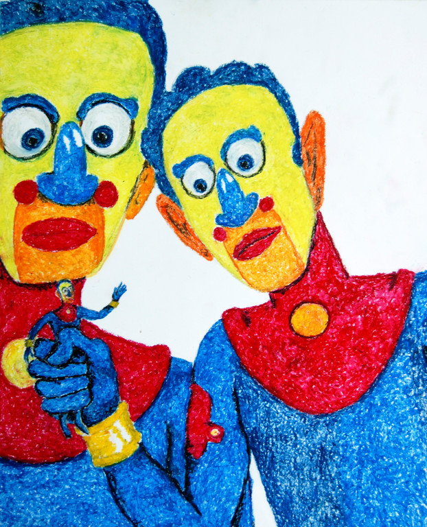 yellow faced clones-pastels-2008