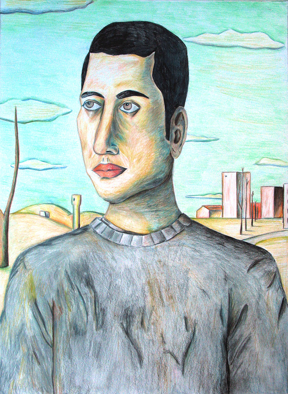 Self Portrait (Spring 2007, Color Pencil)