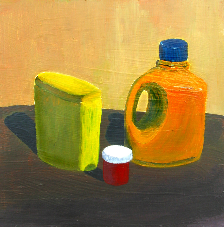 Still Life with Orange Background (Spring 2007, Acrylic)