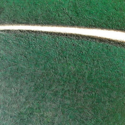 Horizont, grün  /  Horizon, vert  /  Horizon, green  /  100 x 100 cm