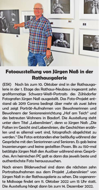 Fotoausstellung Jürgen Naß im Rathaus Wandlitz (Amtsblatt 12/2022