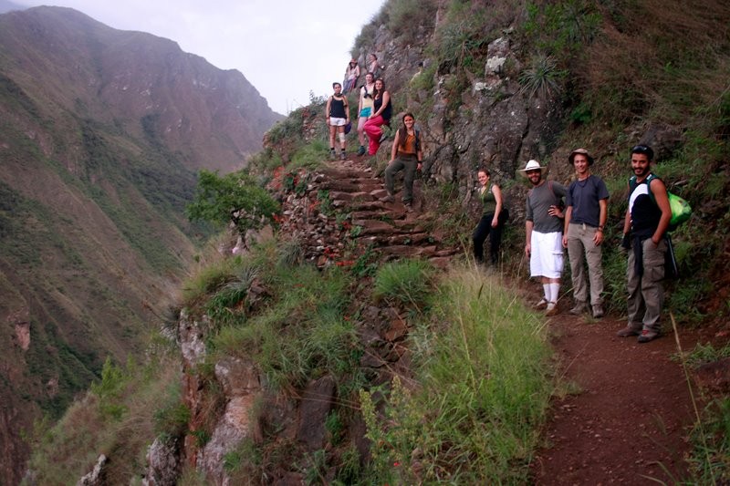 escalera  de piedra  en  El camino inca, mas de 600 años de antigüedad a la intemperie