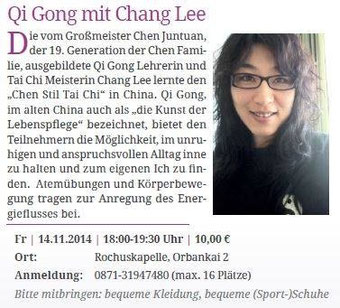 Firmenkurs Tai Chi Qi Gong