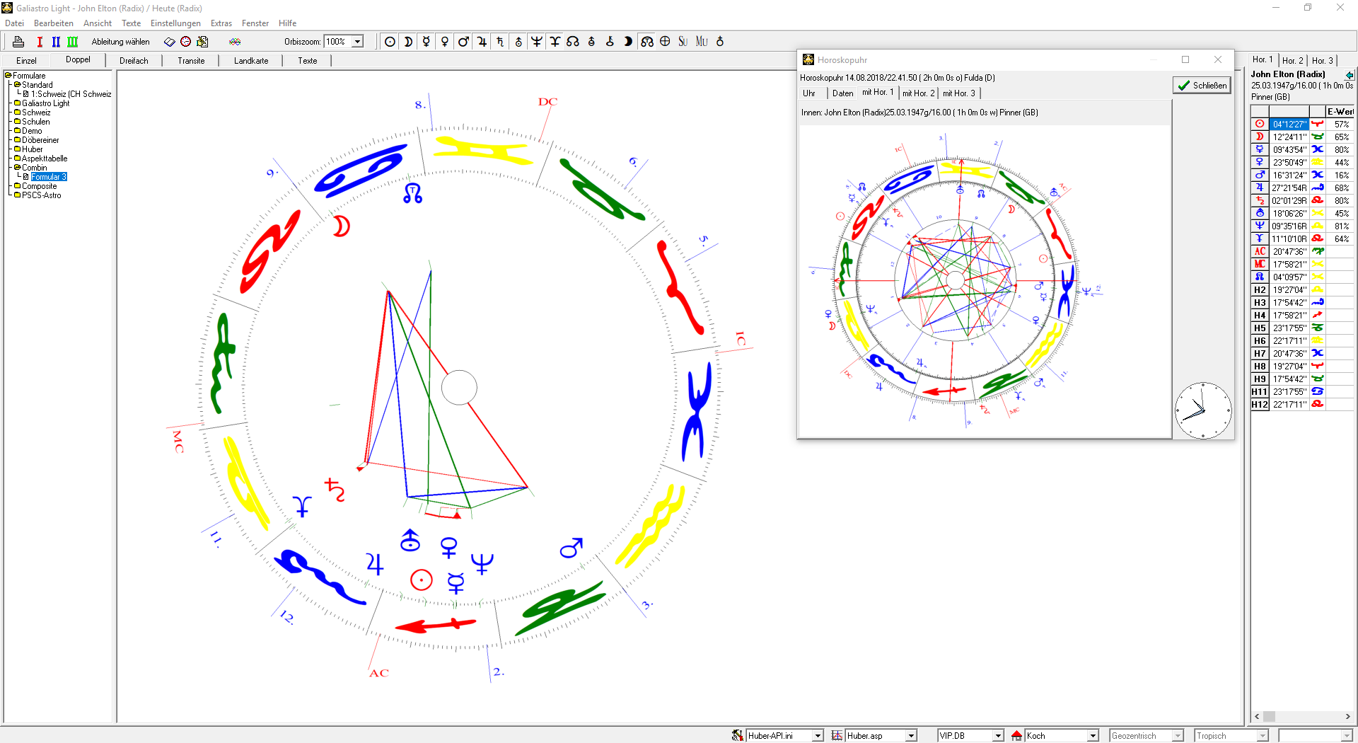 Astrouhr mit Horoskop I