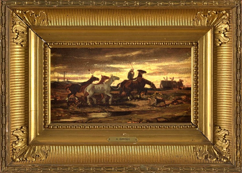 te_koop_aangeboden_een_paarden_schilderij_van_de_franse_schilder_achille_giroux_1820-1854_franse_school