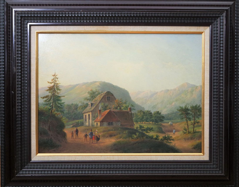 te_koop_aangeboden_een_schilderij_van_de_nederlandse_kunstschilder_carl_eduard_ahrendts_1822-1898_hollandse_romantiek