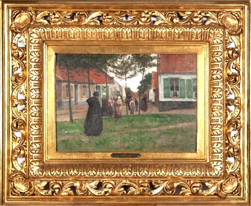 te_koop_aangeboden_een_olieverf_schilderij_met_een_dorpsgezicht_van_de_schilder_frans_van_leemputten_1850-1914_belgische_school