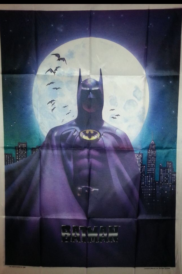 Batman Fabric Wall Art 'Tapestry' from 1989.