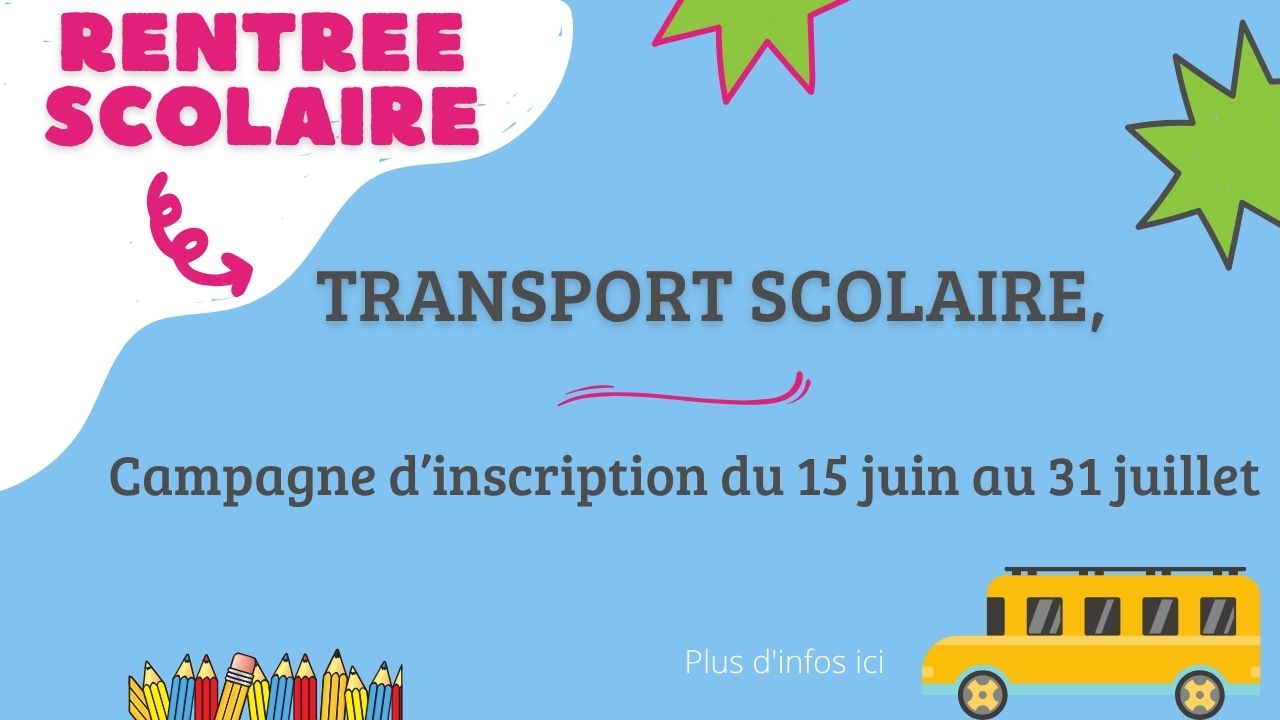 Rentrée scolaire 2026 - inscription pour le transport scolaire