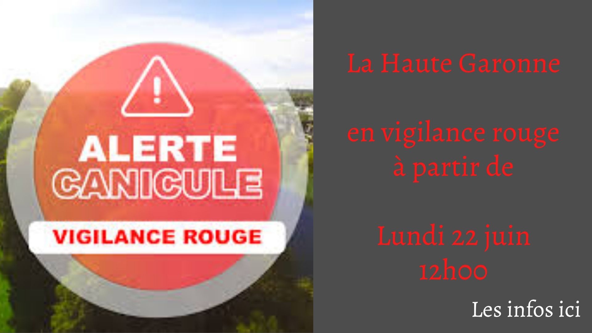 Canicule : Alerte rouge