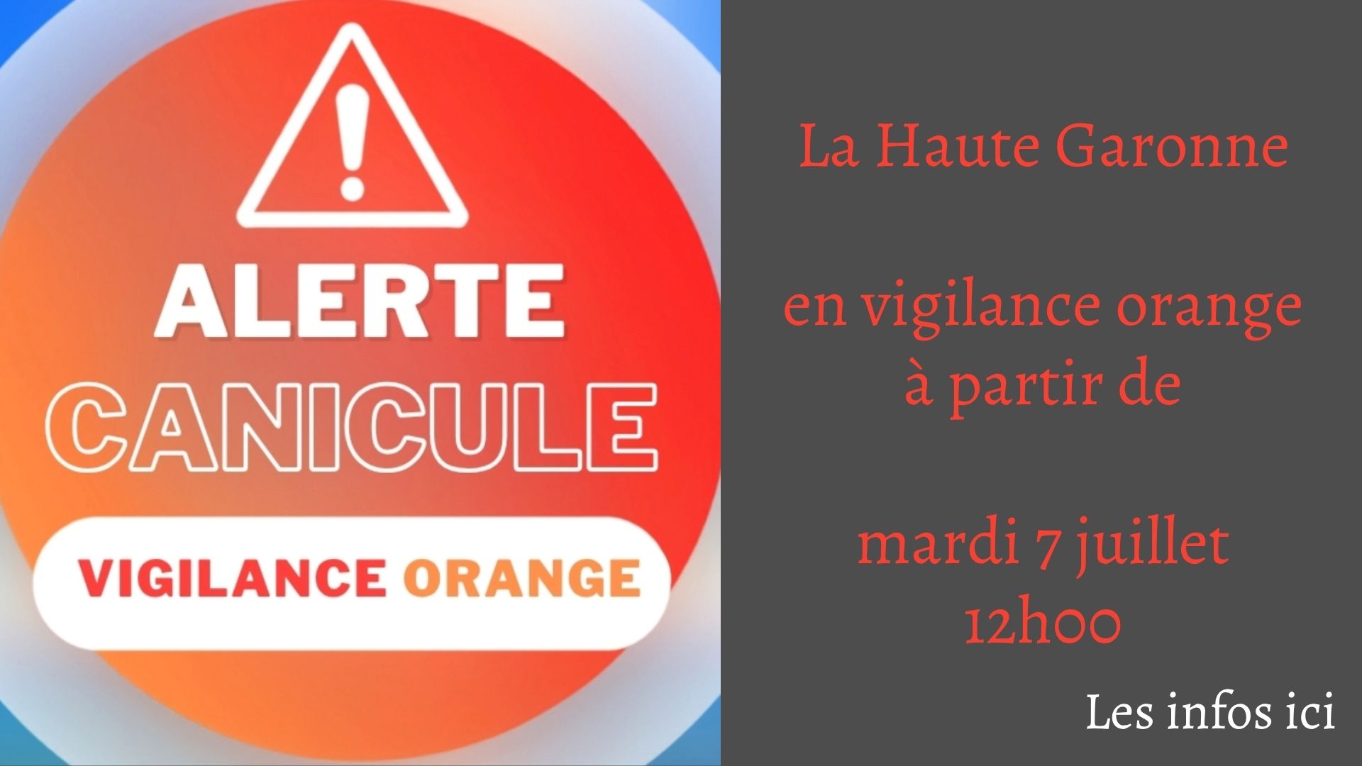 Vigilance orange - mardi 7 juillet 2026