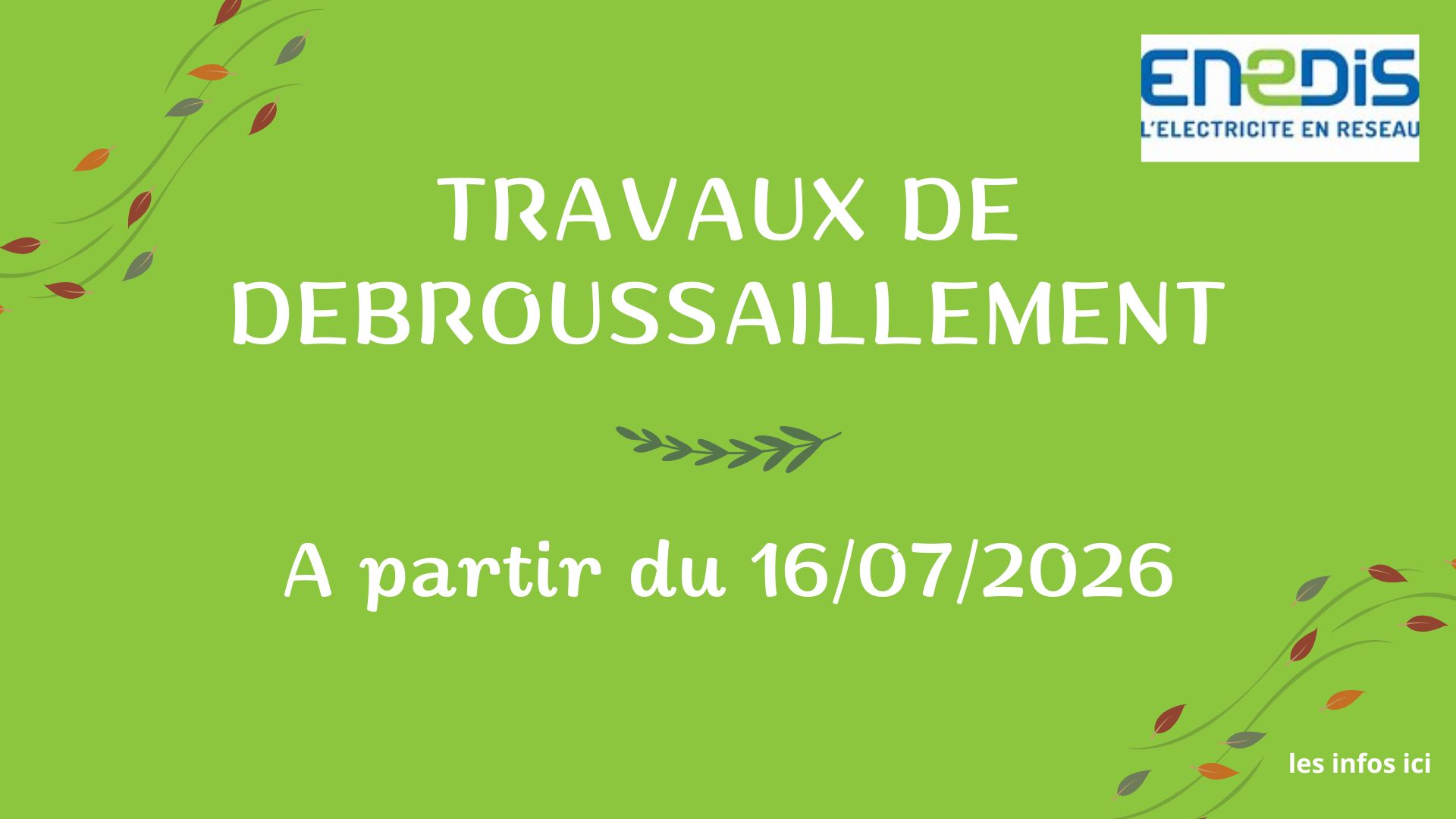 Travaux de débroussaillement