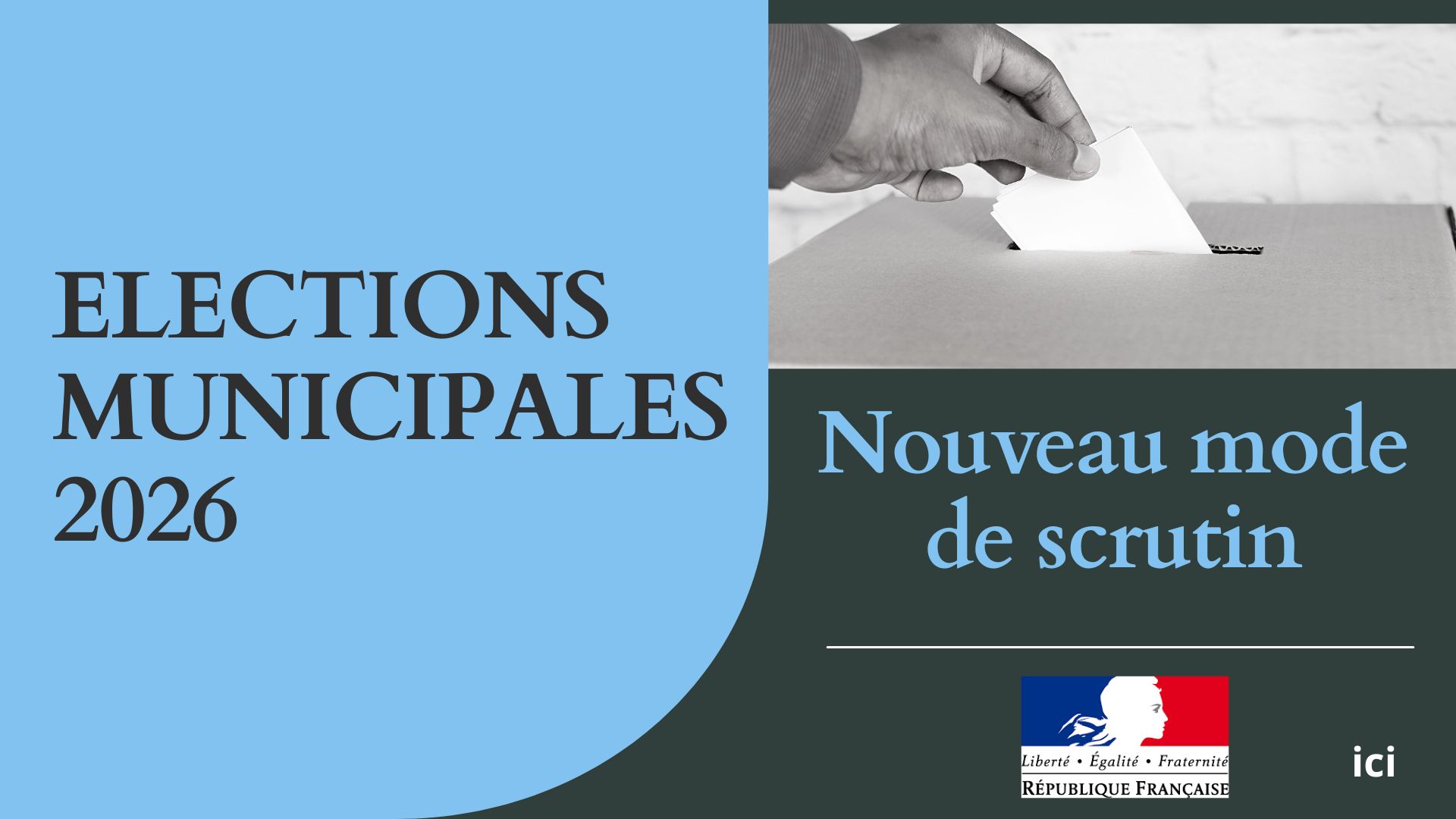 Elections Municipales 2026 -mode de scrutin