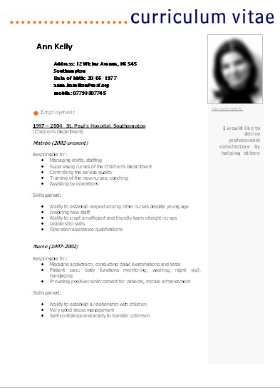 Modelo De Curriculum Vitae En Word Para Editar Peruano ...