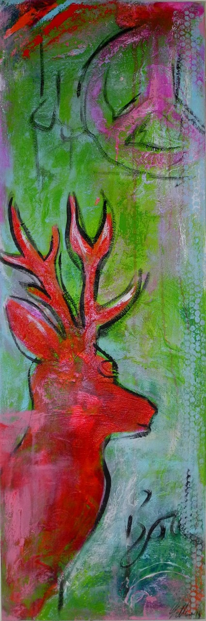 Bock rot, 2014,  150 x 50 cm (verkauft)
