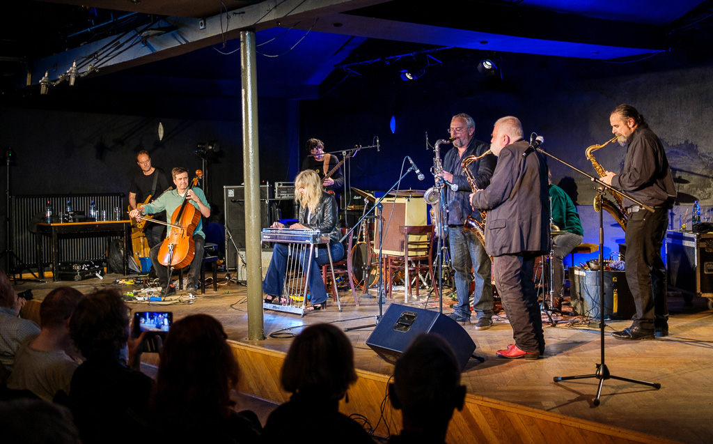 BRÖtz 80Festival 29.08.2021 M.Pliakas, F. Lonber-Holm, C.Brötzmann, M.Wertmüller, H.Leigh,   W.Schmidtke,  H.P.Hiby,  P.Brötzmann ©Gerard Rouy