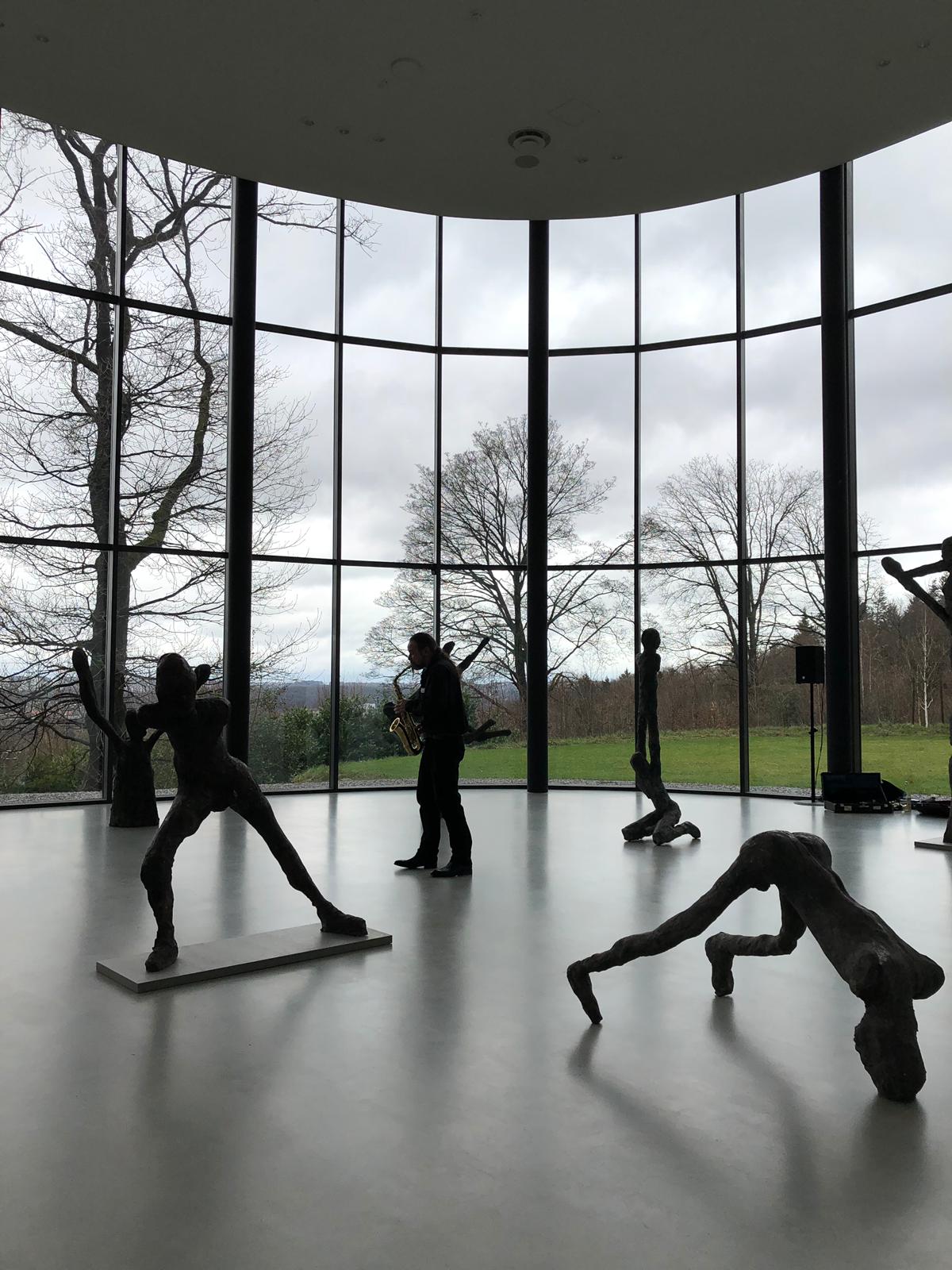 Hiby Solo Ausstellungseröffnung Martin Disler - Häutung und Tanz  Skulpturenpark Waldfrieden  Wuppertal 2019