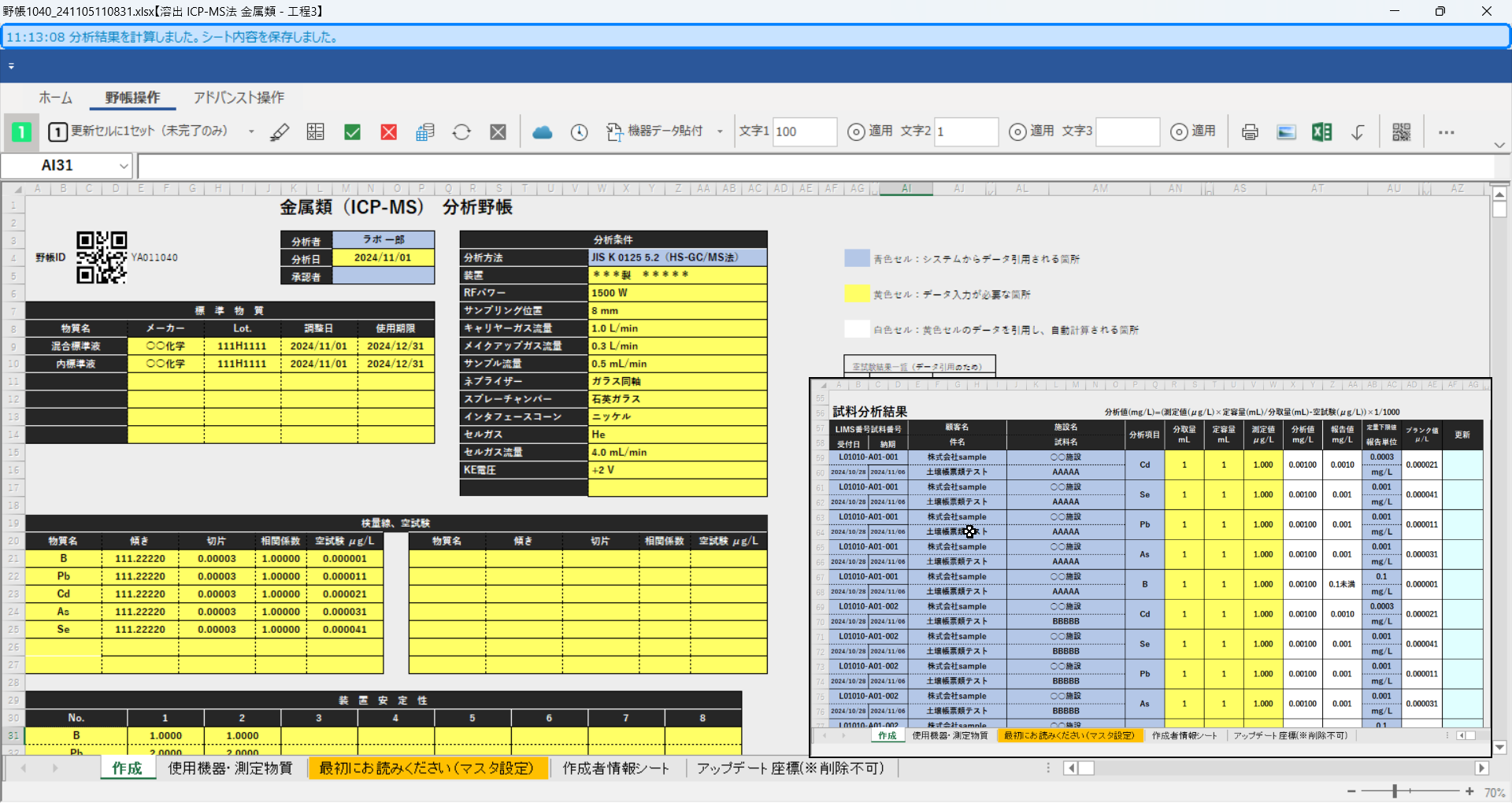金属類 ICP-MS