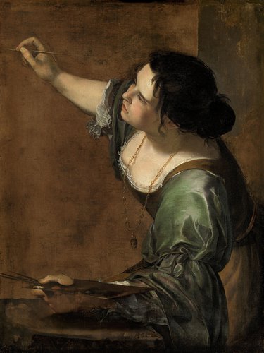 Artemisia Gentileschi, Selbstbildnis als Allegorie der Malerei