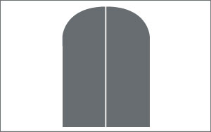 Round arch - 2 winged [FO-071]