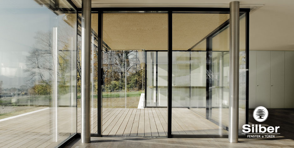 Silber Air Lux Fenster System Grossflachige Glasfassaden