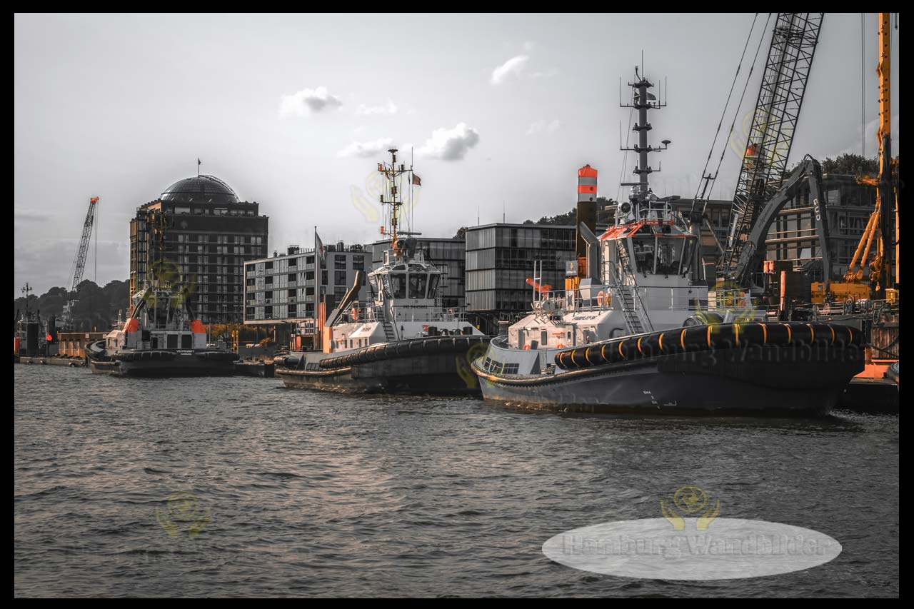 die lotsenstation in neumuehlen am augustinium am tag bc hamburg wandbilder