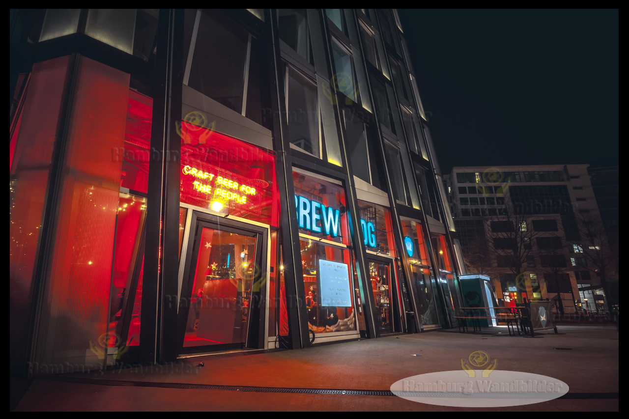 die kneipe brew dog in den tanzenden tuerme auf der reeperbahn hamburg wandbilder