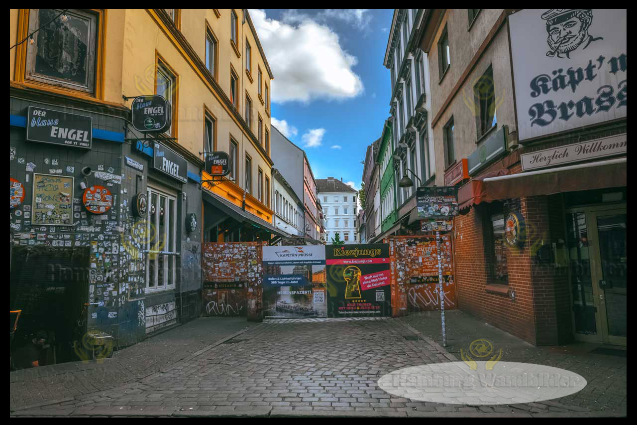 der hintereingang der herbertstrasse auf der reeperbahn hamburg wandbilder