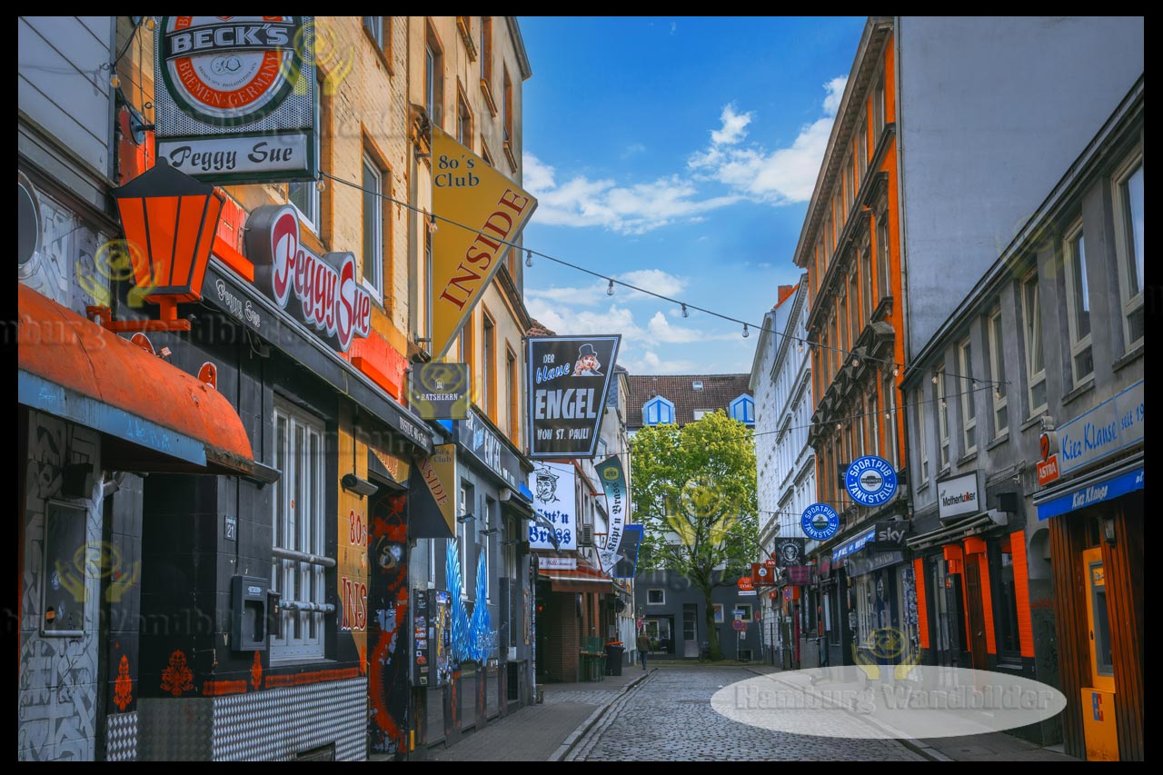 kneipen in der gerhardstrasse auf der reeperbahn hamburg wandbilder