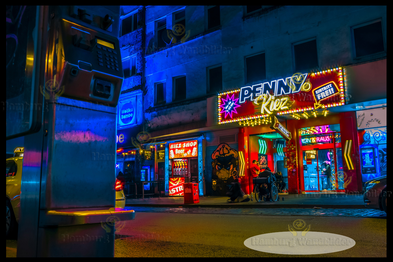 der penny auf der reeperbahn hamburg wandbilder