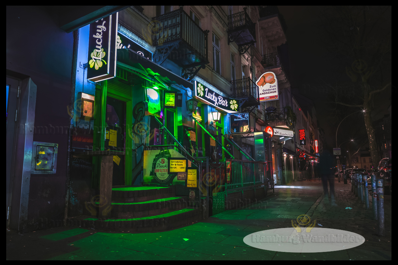 die lucky bar neben dem zum goldenen handschuh hamburg wandbilder