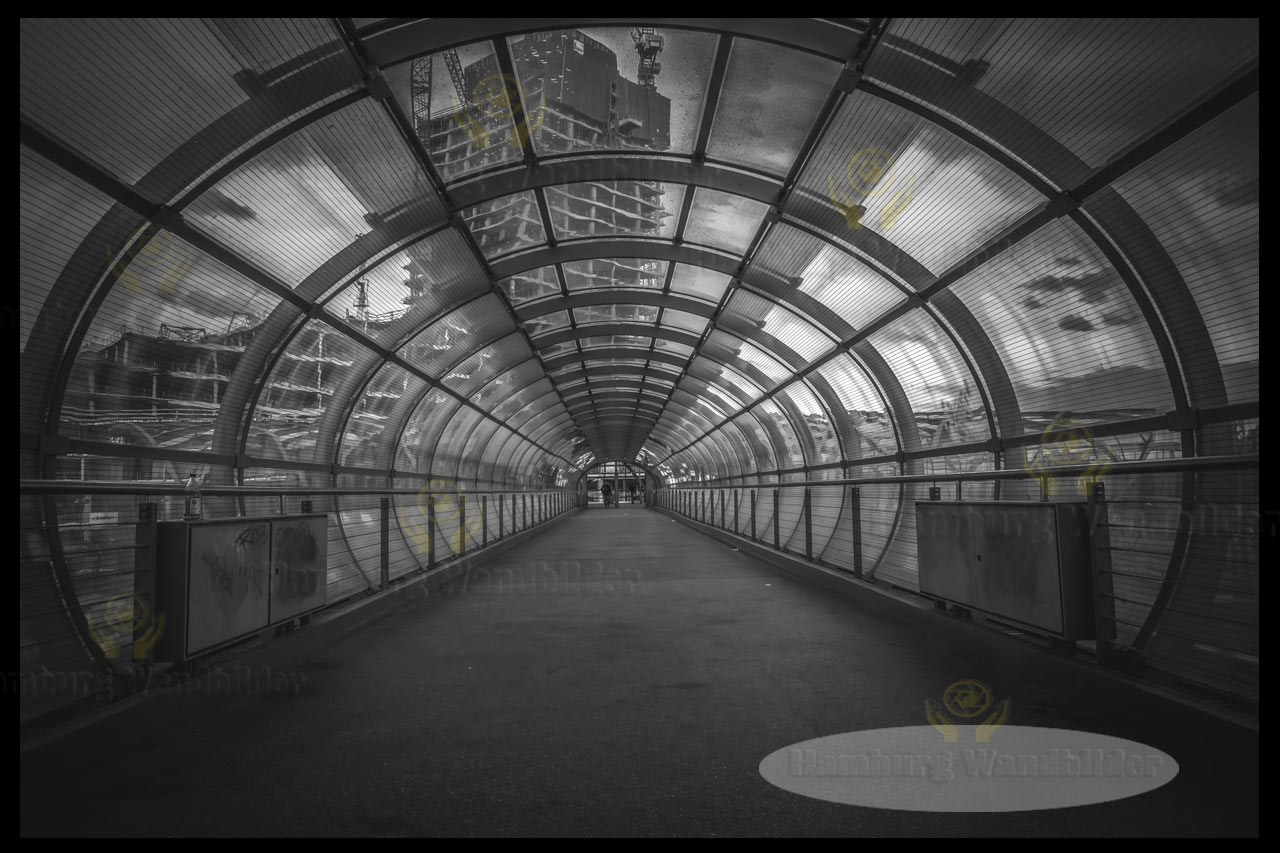 tunnel vom bahnhof elbbruecken als sw hamburg wandbilder motiv