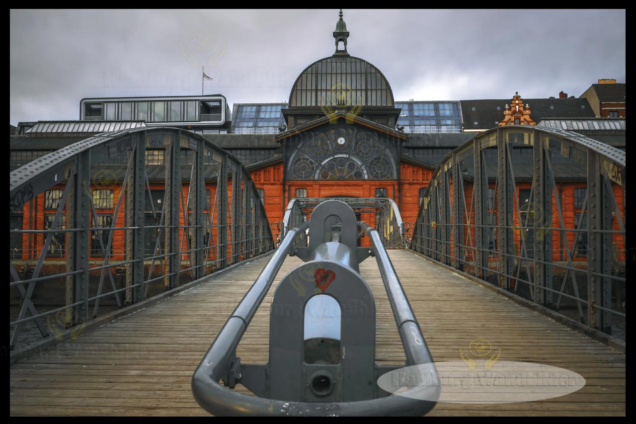nahaufnahme von der fischauktionshalle am tag hamburg wandbilder