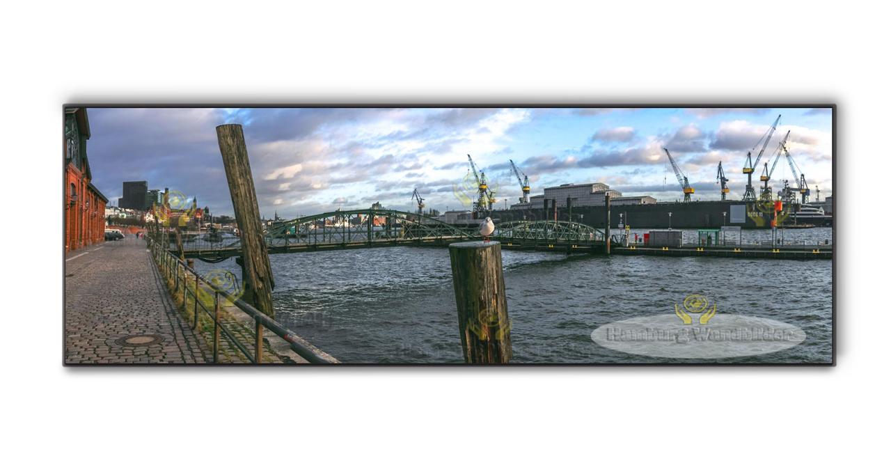 panorama am fischmarkt an der fischauktionshalle am tag als hamburg wandbilder motiv