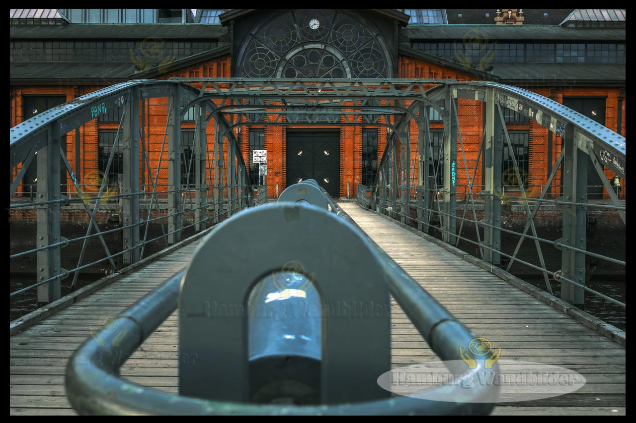 nahaufnahme von der fischauktionshalle am tag als hamburg wandbilder